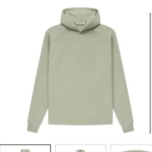 Fear of god essentials knit hoodie seafoam XS